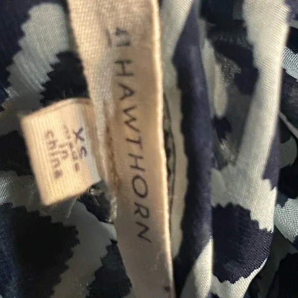 41 Hawthorn Black and White Graphic 3/4 Sleeve Blouse - Picture 7 of 7